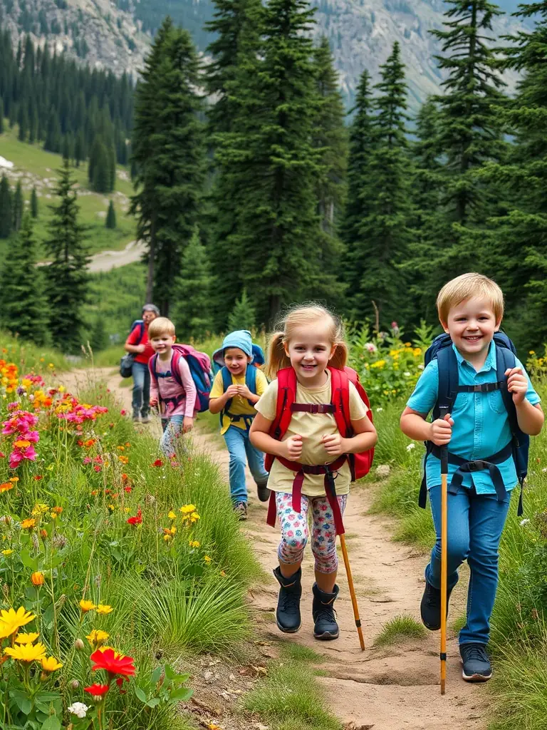 A group of people hiking on a mountain trail, surrounded by lush greenery and enjoying the scenic views of Cayambe, Ecuador.